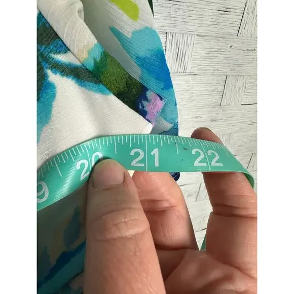 Lauren Ralph Lauren Womens Dress rap flutter sleeve floral chiffon plus size - Picture 9 of 11